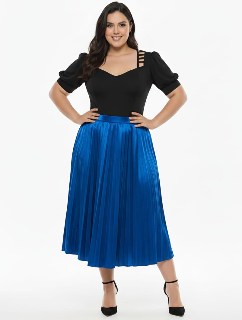 Colombian Rose Puff Sleeve Sweetheart Neck Body Slimmer 2040